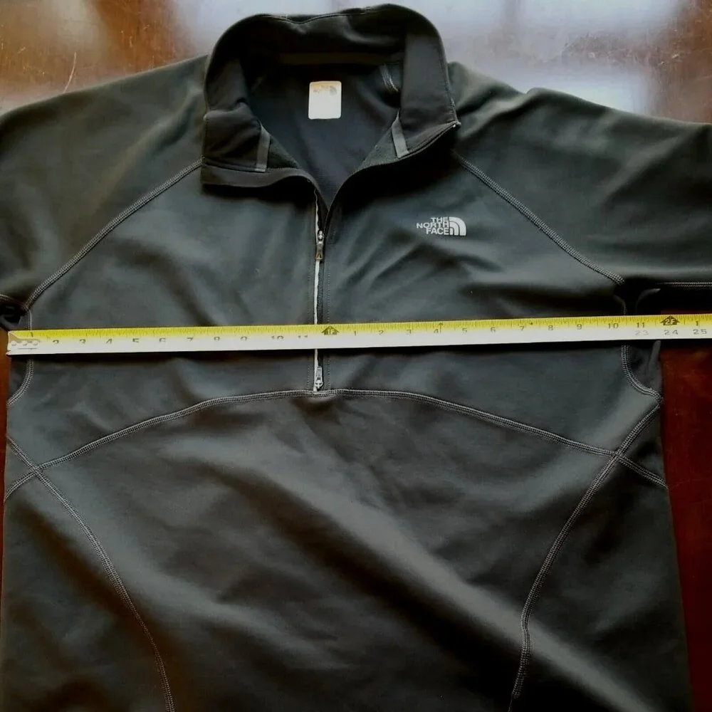 The North Face Flashdry 1/4 Zip Softshell Pullover Mens XL Back Pocket Hike Bike